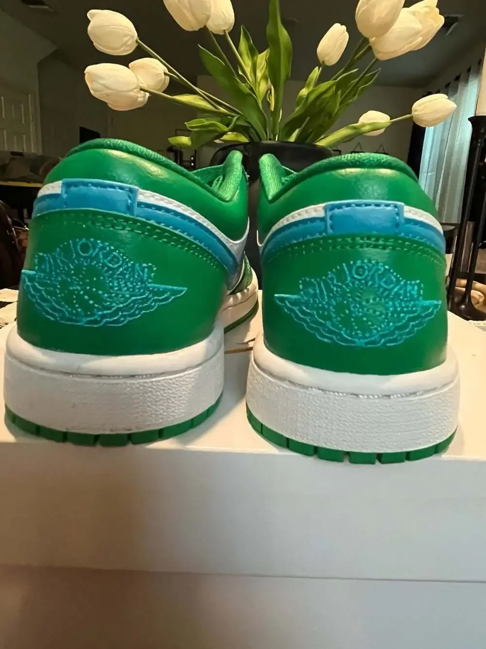 Air Jordan 1 Low WMNS Lucky Green Aquatone DC0774-304